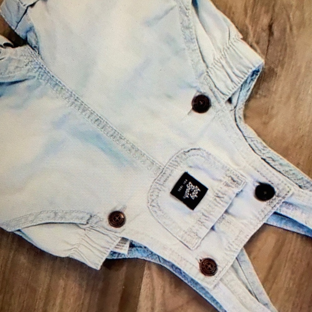Chambray denim shortfalls stylish overalls